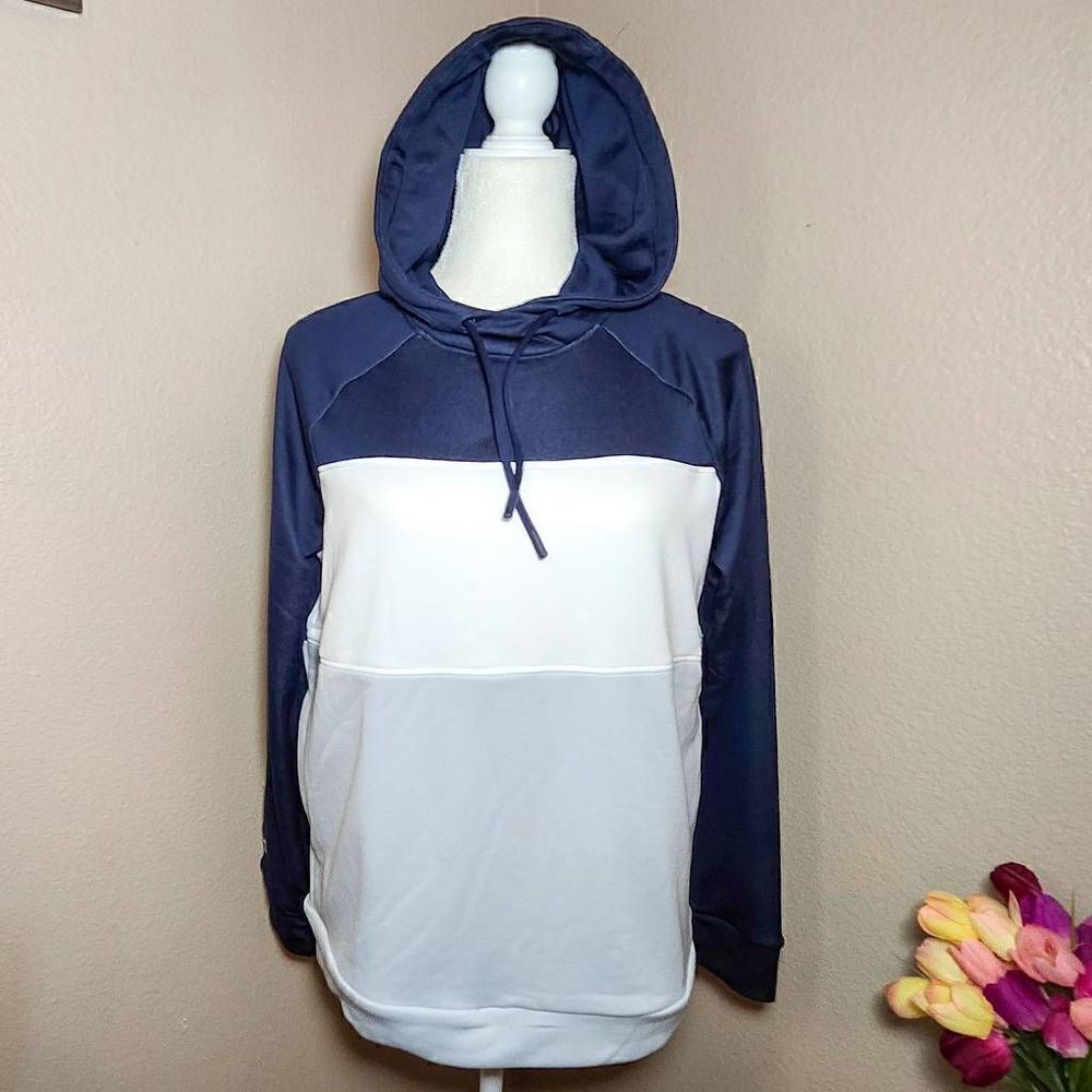 Under Armour Womens Hoodie Blue UA Qualifier Color Block Pullover Size M